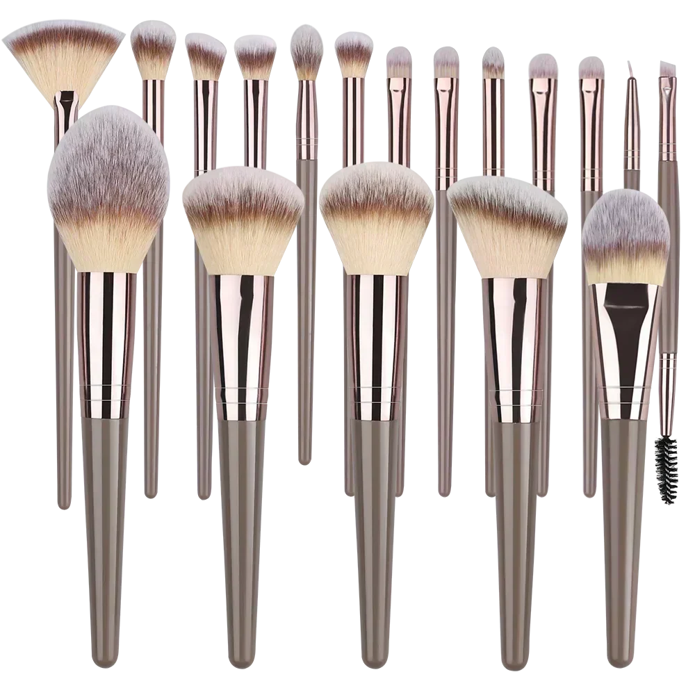 10–20-teiliges Make-up-Pinsel-Set: Foundation-, Concealer-, Puder-, Lidschatten- & Rougepinsel – Kabuki- & Verblend-Kosmetikpinsel für das Gesicht