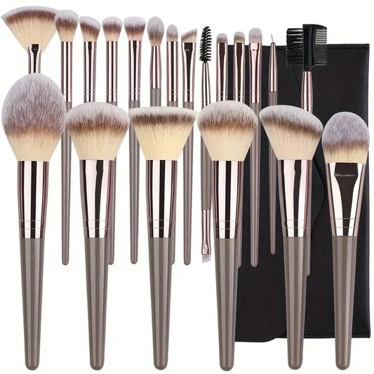 10–20-teiliges Make-up-Pinsel-Set: Foundation-, Concealer-, Puder-, Lidschatten- & Rougepinsel – Kabuki- & Verblend-Kosmetikpinsel für das Gesicht