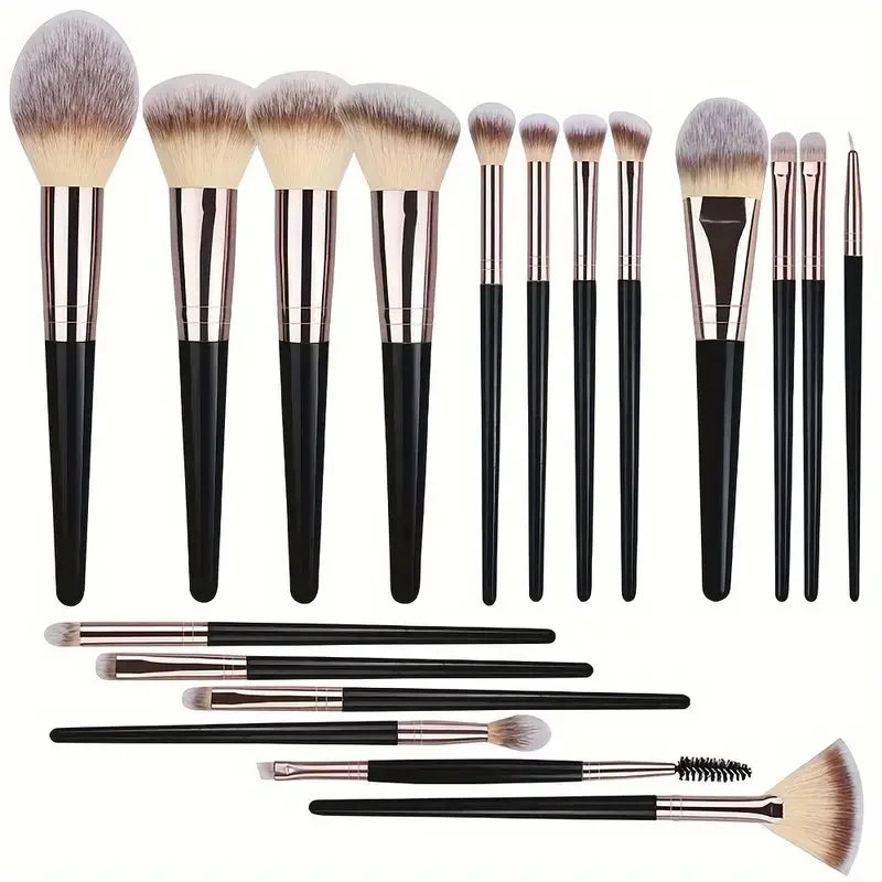 10–20-teiliges Make-up-Pinsel-Set: Foundation-, Concealer-, Puder-, Lidschatten- & Rougepinsel – Kabuki- & Verblend-Kosmetikpinsel für das Gesicht