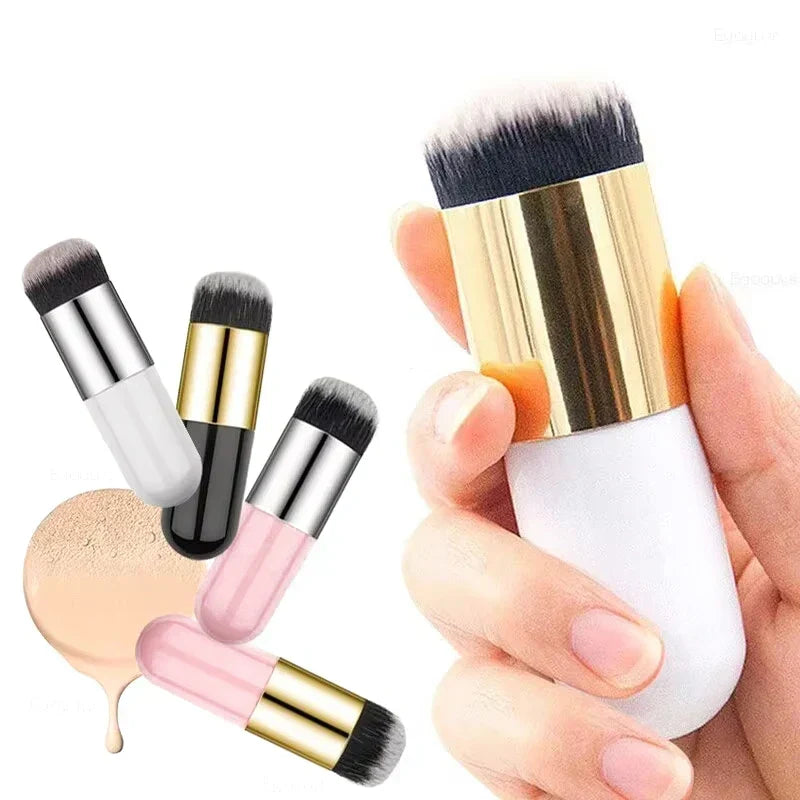 Glocken- & Pilz-Foundation-Pinsel (Groß & Klein): Make-up-Pinsel für BB-Cream & Flüssig-Foundation – Streifenfreies & Spurloses Finish