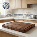 SlickShear™ Everyday Nesting Wooden Cutting Board (with Built-In Juice Slot & Non-Slip Edge)